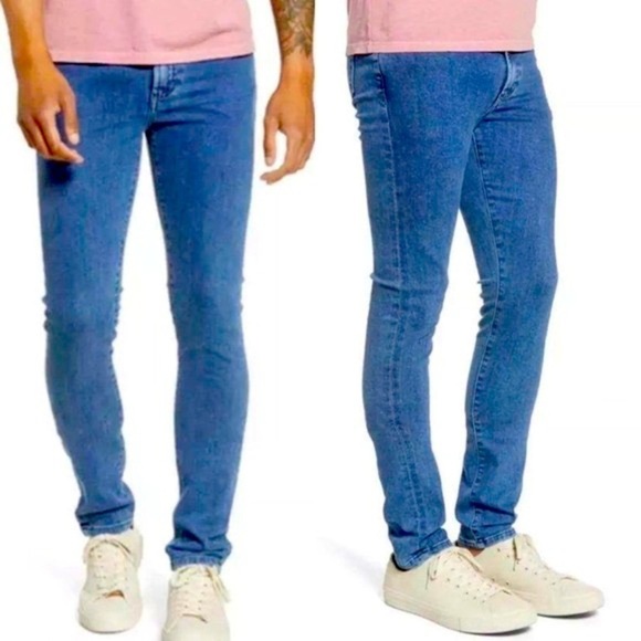 NWT Monfrere Greyson Skinny Jeans in Blue Uptown Wash Japanese Denim Sz 29 - Picture 1 of 11